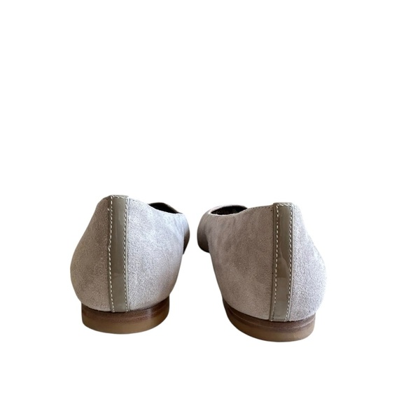 Margaux Classic Suede Ballet Flats In Flint Gray Size 38 - Picture 6 of 10